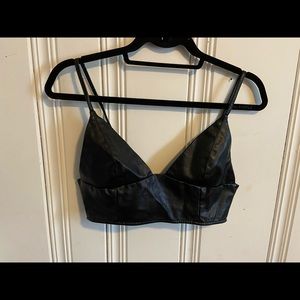Leather bralette
